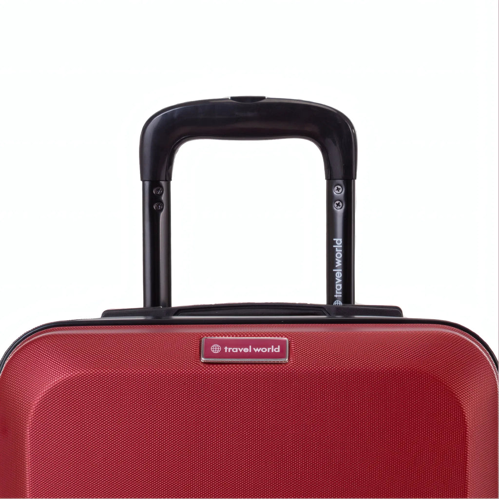 Set de 2 valises Travel World ACA Rouge foncé, détail poignée télescopique