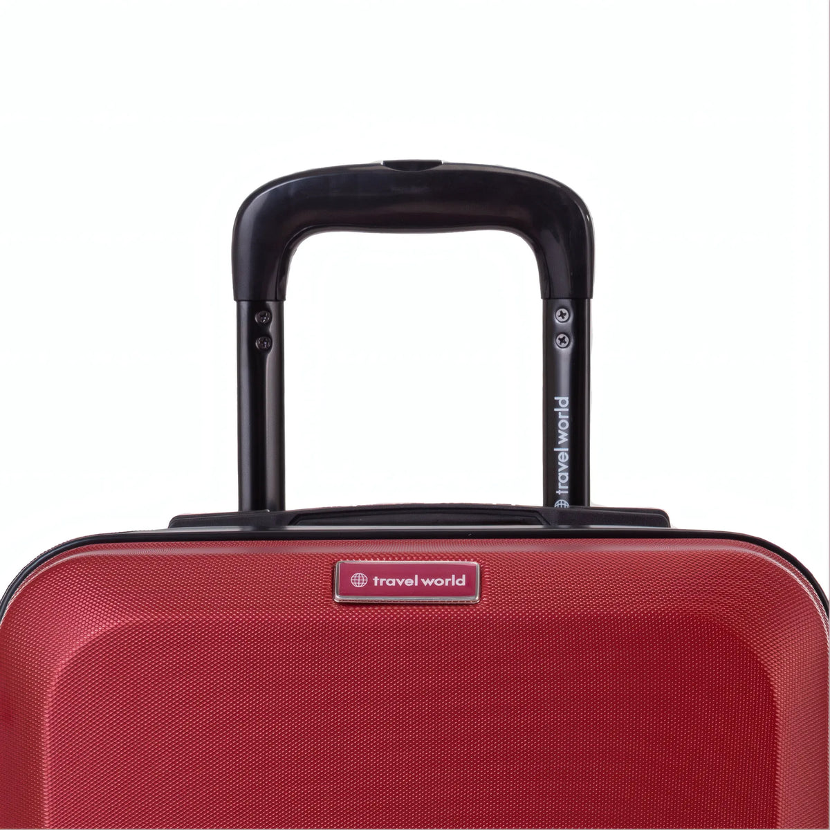 Set de 2 valises Travel World ACA Rouge foncé, détail poignée télescopique