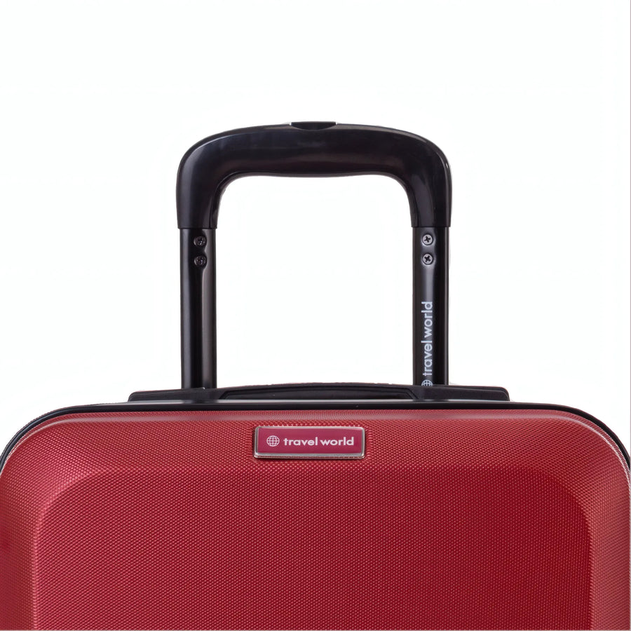 Set de 2 valises Travel World ACA Rouge foncé, détail poignée télescopique