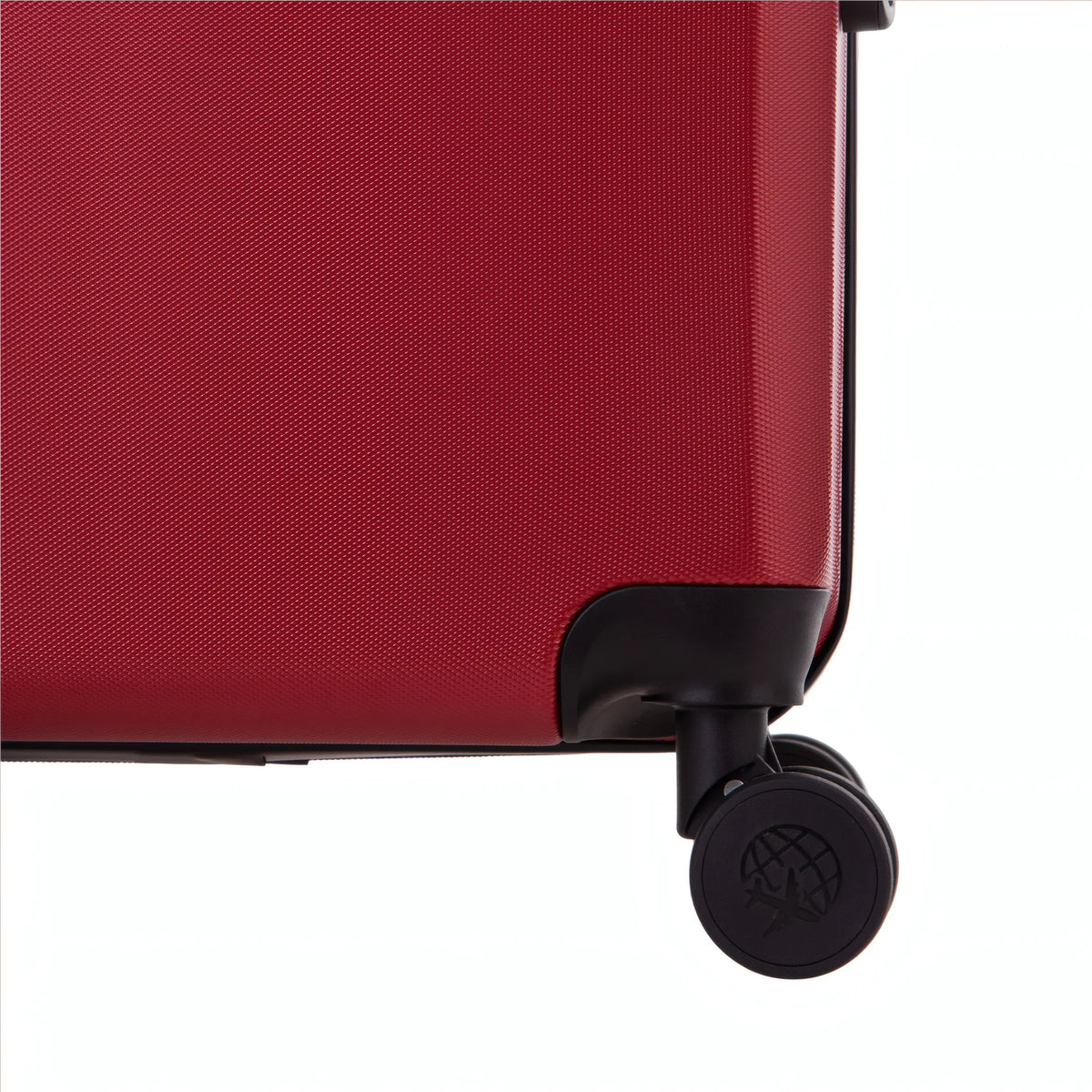 Set de 2 valises Travel World ACA Rouge foncé, détail roue double