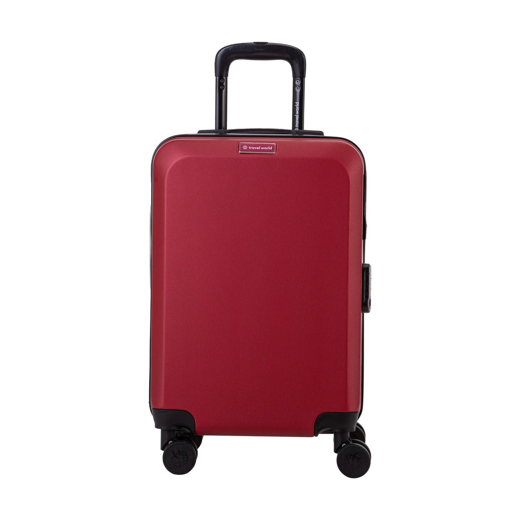 Set de 2 valises Travel World ACA Rouge foncé, valise cabine S de face