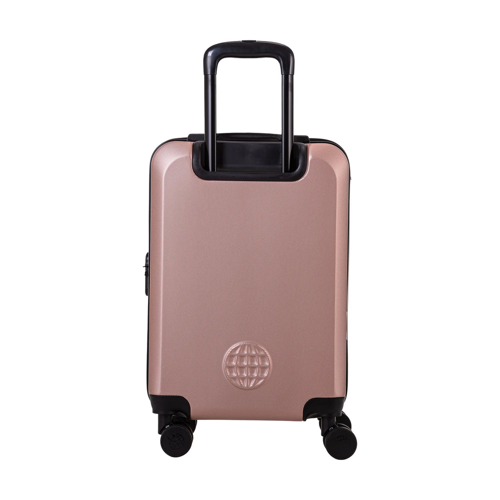 Set de 2 valises Travel World ACA Rose doré, valise cabine S de dos