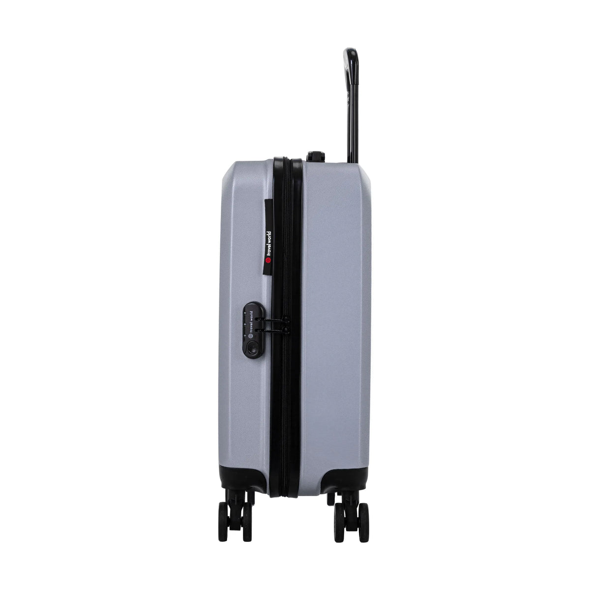 Set de 2 valises Travel World ACA Argent, valise cabine S de côté